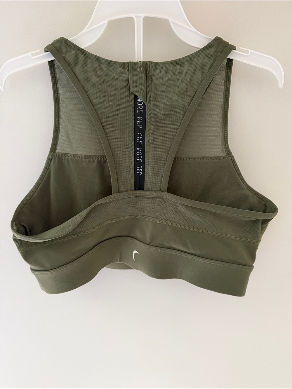 Olive Green Racerback Support Sports Bra